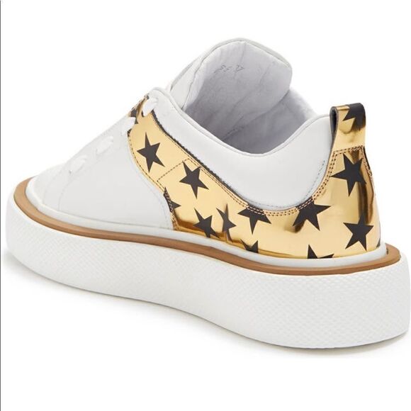 John Richmond  Metallic star leather fashion sneaker in white size EU37; US6,5-7 - Picture 3 of 13
